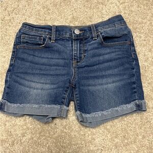 Old Navy Girls Denim Shorts Size 10 Medium Wash Cut Off Cuff